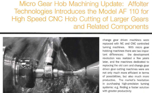 Micro Gear Hob Machining Update - Gear Solutions | 02.2013